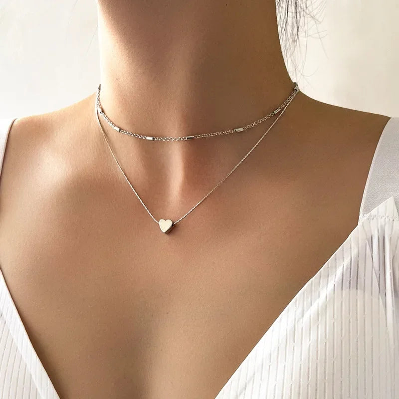 Trendy Imitation Pearls Necklace For Women Gold & Silver Color Adjustable Chain Choker Girls Simple Party Jewelry Accessories